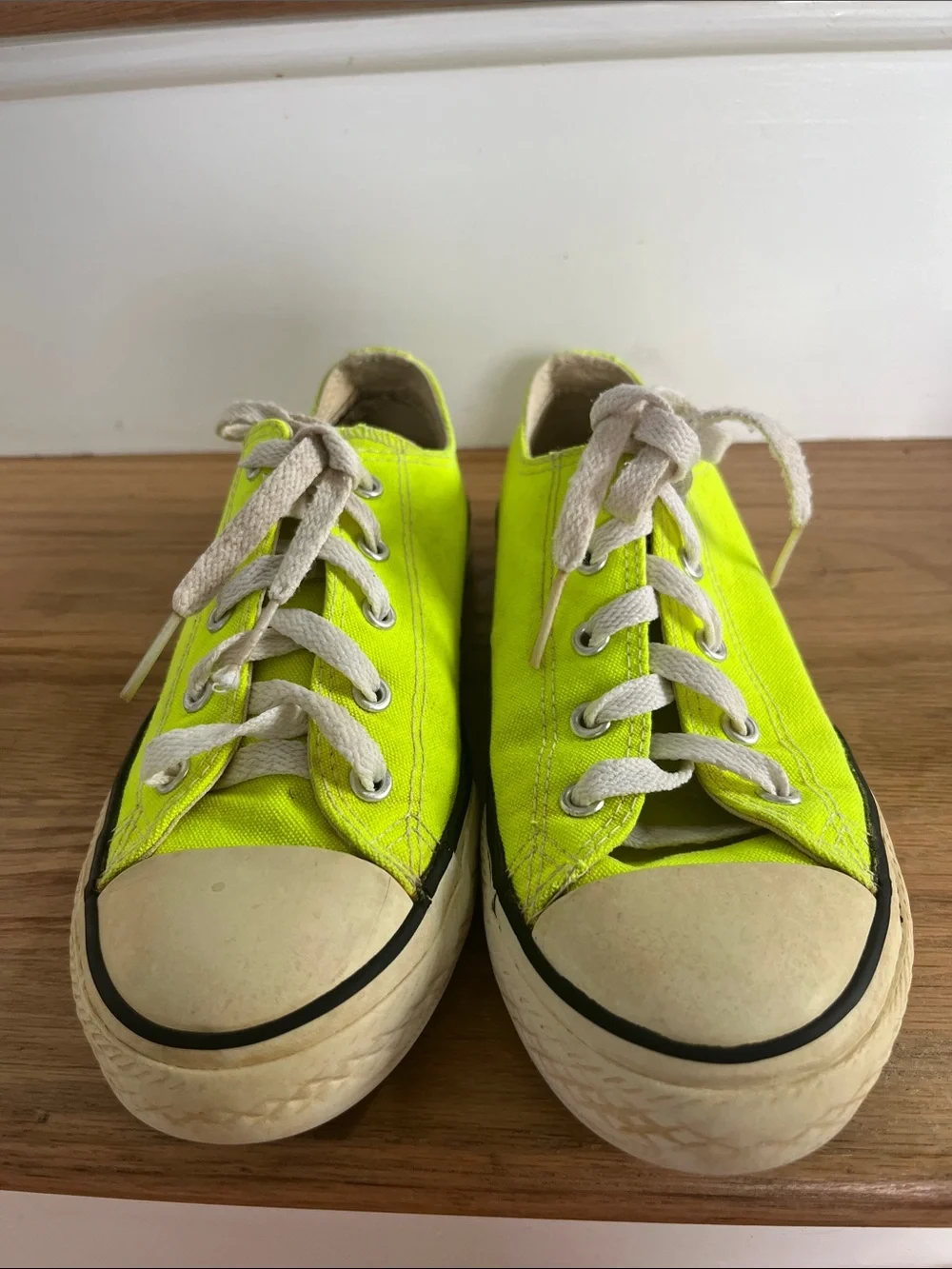 Converse Kids Neon Yellow Canvas Sneakers
